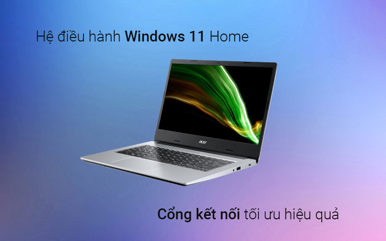 Máy tính xách tay/ Laptop Acer Aspire 3 A314-35-P3G9 (NX.A7SSV.007) (N6000) (Bạc) | Hệ điều hành Windows 11 home