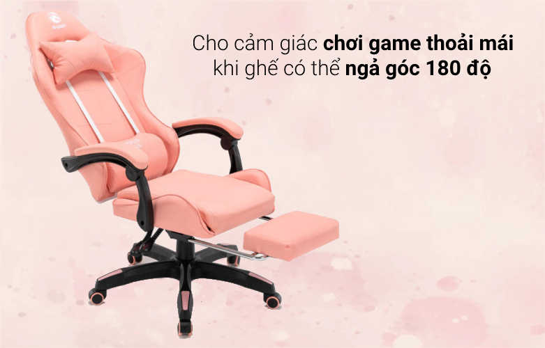 Ghế gaming E-dra Apollo EGC227 Plus (Hồng) | Cho cảm giác chơi game thoải mái