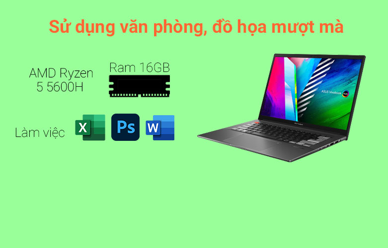 Laptop ASUS VivoBook Pro M7400QC-KM013W| Sử dụng văn phòng