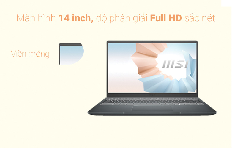  Laptop MSI Modern 14 B11MOU-1030VN| Màn hình 14 inch