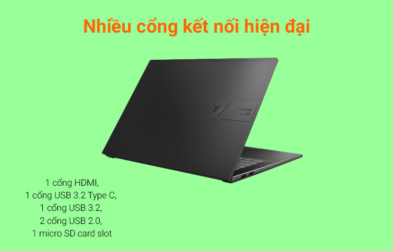 Laptop ASUS VivoBook Pro M7400QC-KM013W| Nhiều cổng kết nối hiện đại
