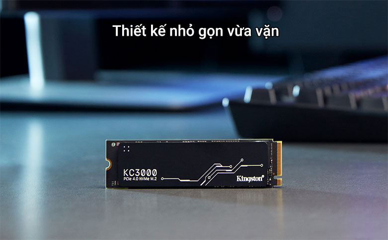 Ổ cứng KC3000 512GB SSD Kingston M.2 2280 NVMe PCIe Gen4| Thiết kế nhỏ gọn vừa vặn 