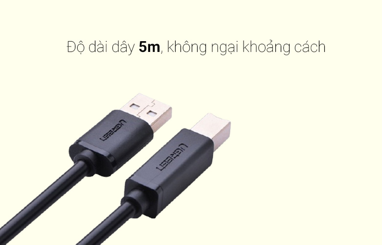 Cáp USB máy in Ugreen 10352 (5m)| Độ dây dài 2m