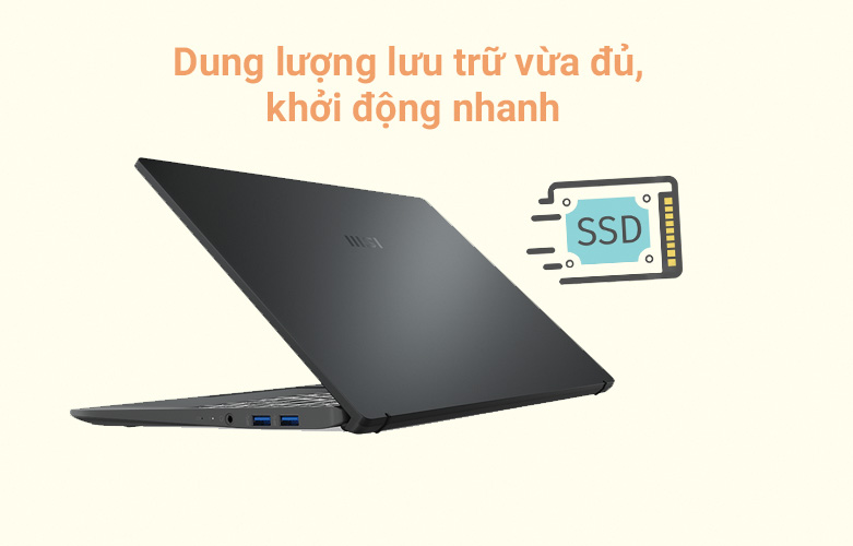  Laptop MSI Modern 14 B11MOU-1030VN| DUNG LƯỢNG LƯU TRỮ VỪA ĐỦ