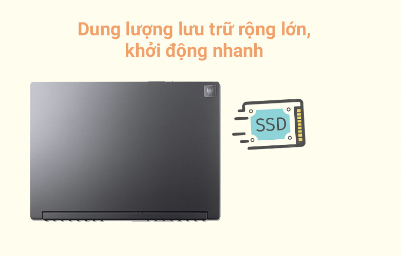 Laptop Acer Predator Triton 500 SE PT516-51s-71RW (NH.QAKSV.001) (i7-11800H) (Xám) | Dung lượng lưu trữ rộng lớn