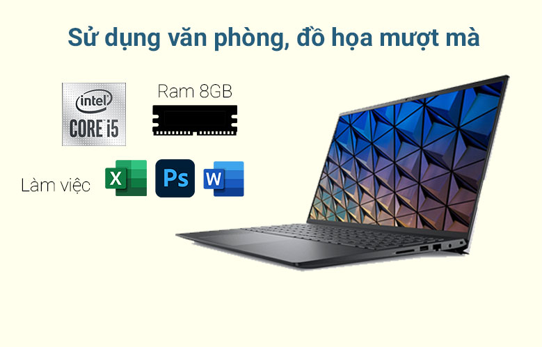 Máy tính xách tay/ Laptop Dell Vostro 5510 (5510-70270646) (i5-11320H) (Xám) | Cấu hình mạnh mẽ