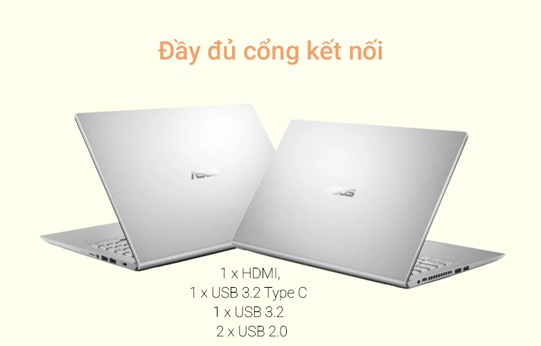 Laptop Asus X515EA-BQ1006W (i3-1115G4) (Bạc) | Đầy đủ cổng kết nối