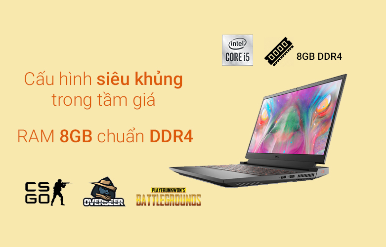 Máy tính xách tay/ Laptop Dell Gaming G15 5511 (5511-70266676) | Cấu hình siêu khủng trong tầm giá