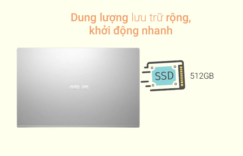 Laptop Asus X515EA-BQ1006W (i3-1115G4) (Bạc) | Dung lượng lưu trữ rộng
