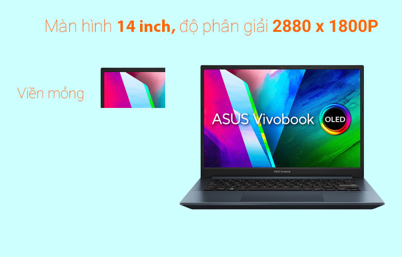 Laptop Asus VivoBook Pro M3401QA-KM040W (AMD Ryzen 7 5800H) (Xanh) | Màn hình 14 inch