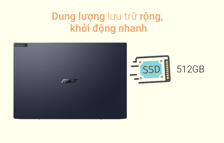 Laptop Asus B5302CEA-KG0493W (i5-1135G7) (Đen)| Dung lượng lưu trữ rộng