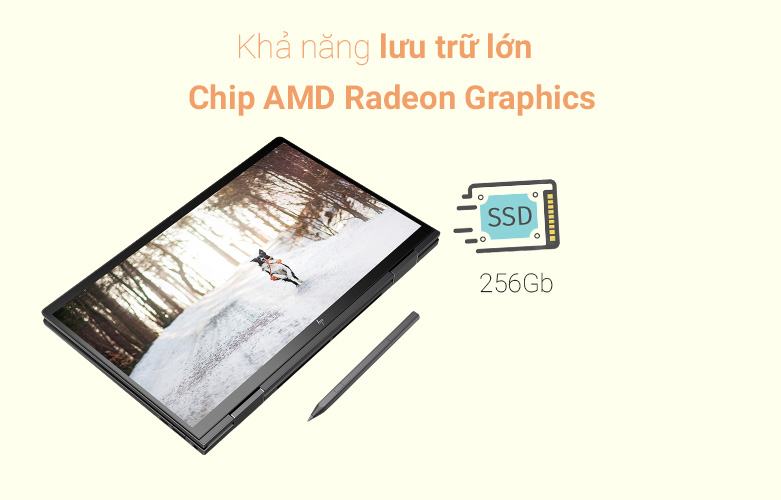 Laptop HP Envy X360 13-ay1056AU (601Q8PA) (AMD Ryzen 7 5800U) (Đen) | Khả năng lưu trữ lớn
