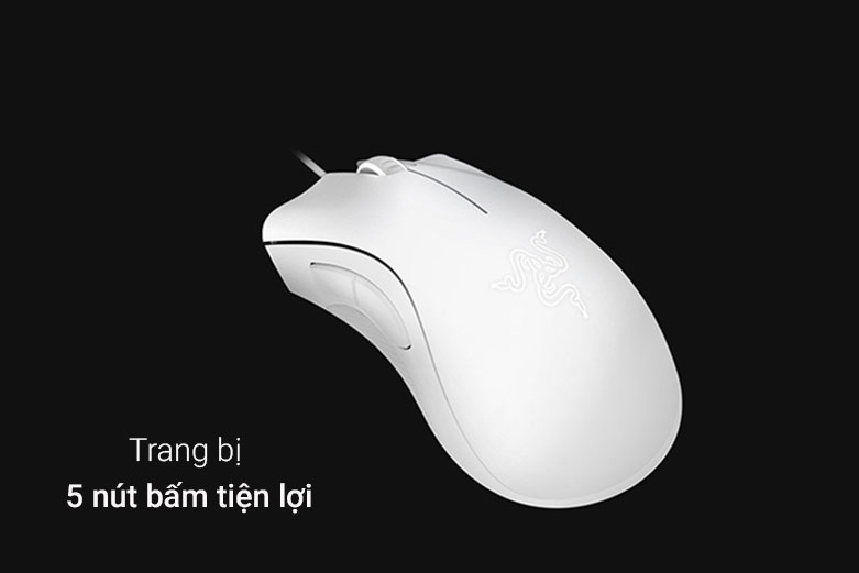 Chuột gaming Razer DeathAdder Essential - RZ01-03850200-R3M1 (Trắng) | Trang bị 5 nút bấm tiện lợi