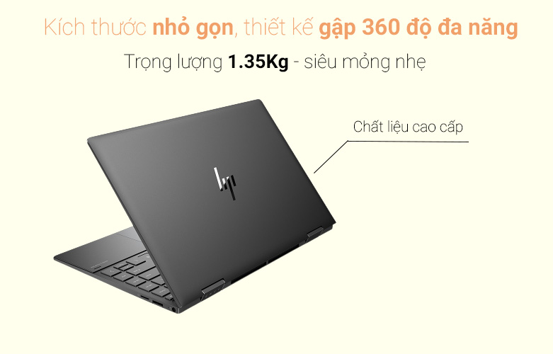 Laptop HP Envy X360 13-ay1056AU (601Q8PA) (AMD Ryzen 7 5800U) (Đen) | Kích thước nhỏ gọn