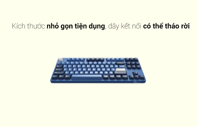 Bàn phím cơ Akko 3087 v2 DS Ocean Star (Akko Blue switch v2) | Kích thước nhỏ gọn tiện dụng