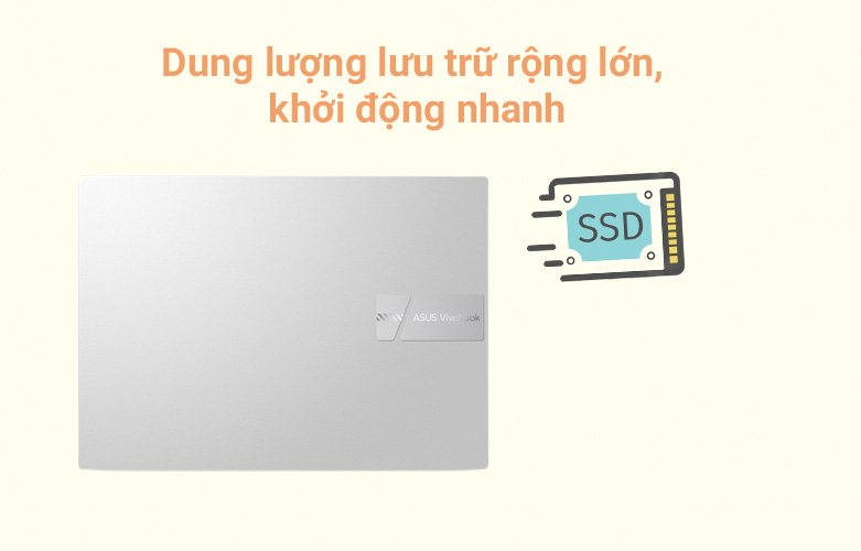 Laptop Asus VivoBook Pro M3401QA-KM006W (AMD Ryzen 5 5600H) (Bạc) | Dung lượng lớn