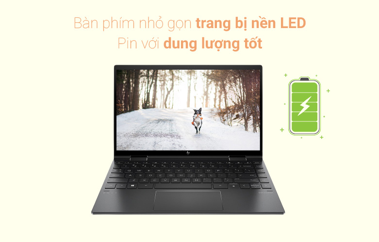 Laptop HP Envy X360 13-ay1056AU (601Q8PA) (AMD Ryzen 7 5800U) (Đen) | Bàn phím nhỏ gọn