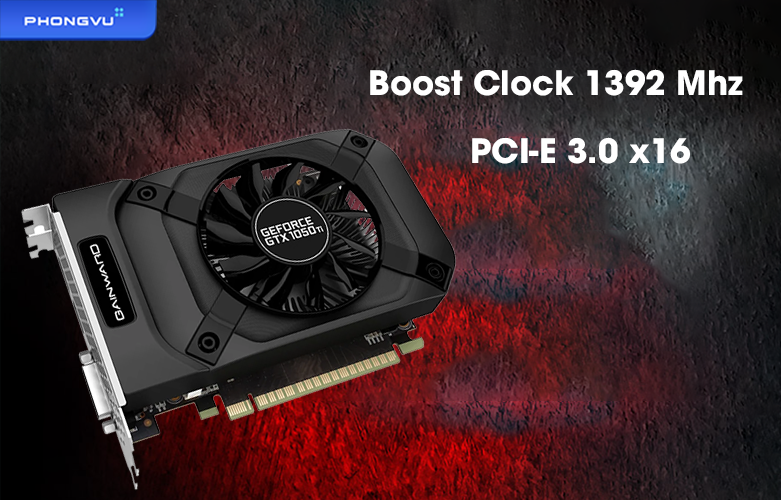 Card màn hình Gainward GTX1050Ti 4GB GDDR5 NE5105T018G1 - 1070F | Boost clock