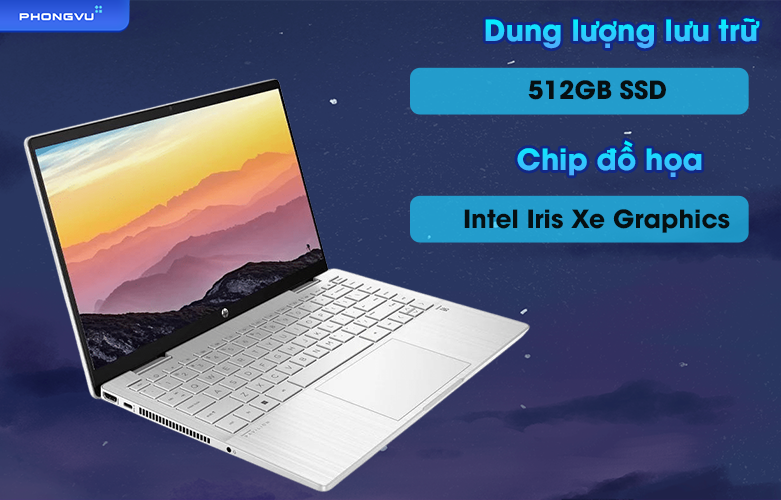 Laptop HP Pavilion X360 14-ek0057TU - 6K7E0PA | Dung lượng