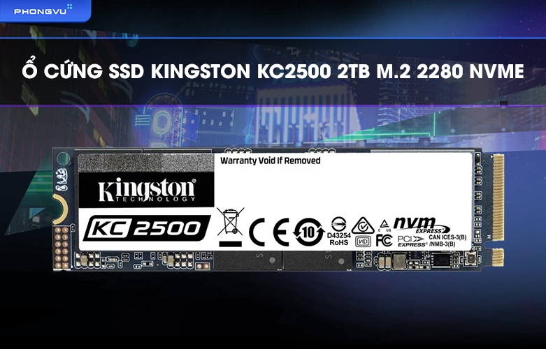 Ổ cứng SSD Kingston KC2500 2TB M.2 2280 NVMe (SKC2500M8/2000G)