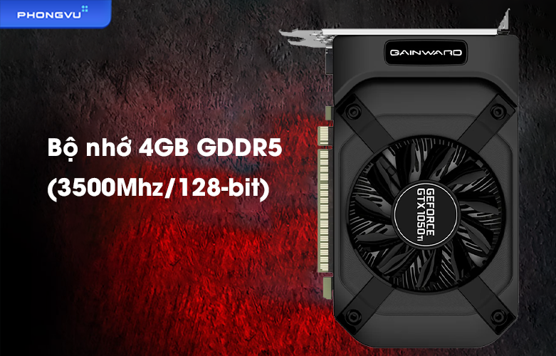 Card màn hình Gainward GTX1050Ti 4GB GDDR5 NE5105T018G1 - 1070F | Bộ nhớ
