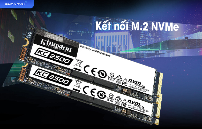Ổ cứng SSD Kingston KC2500 2TB M.2 2280 NVMe (SKC2500M8/2000G) | Kết nối