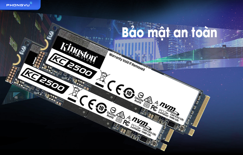 Ổ cứng SSD Kingston KC2500 2TB M.2 2280 NVMe (SKC2500M8/2000G) | Bảo mật àn toàn