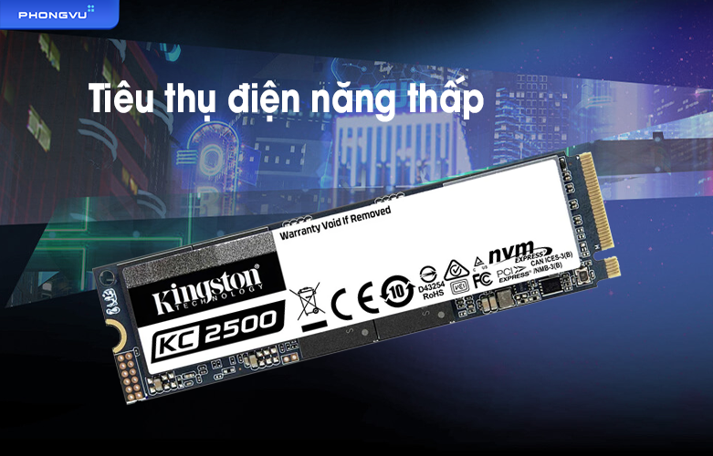 Ổ cứng SSD Kingston KC2500 2TB M.2 2280 NVMe (SKC2500M8/2000G) | Điện năng tiêu thụ
