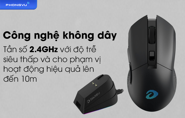 Chuột gaming không dây DARE-U EM901X RGB | Công nghệ không dây