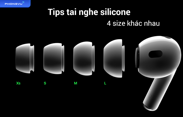 Tai nghe Bluetooth Apple AirPods Pro 2022 MQD83ZP/A | Tips tai nghe silicone