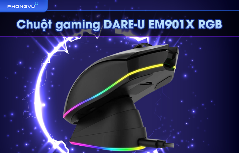 Chuột gaming không dây DARE-U EM901X RGB