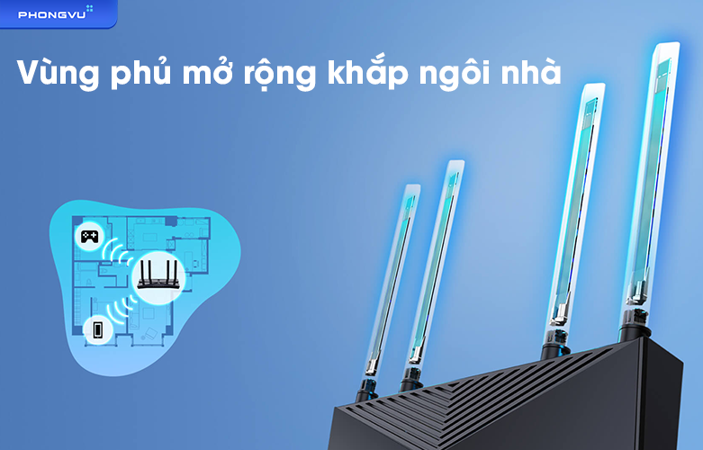 Router Wifi 6 TP - Link Archer AX53 | Vùng phủ sóng