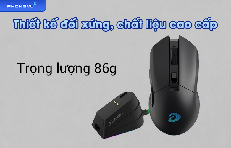 Chuột gaming không dây DARE-U EM901X RGB | Thiết kế cao cấp