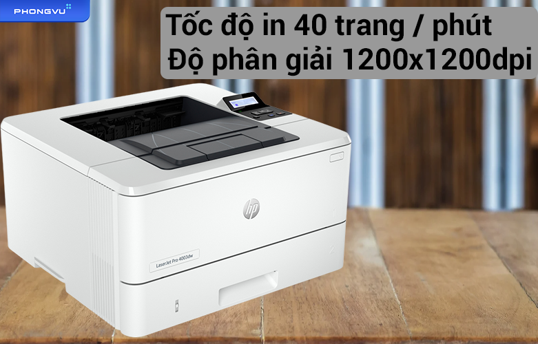 Máy in HP LaserJet Pro 4003dw 2Z610A | Tốc độ in, độ phân giải 1200x1200dpi