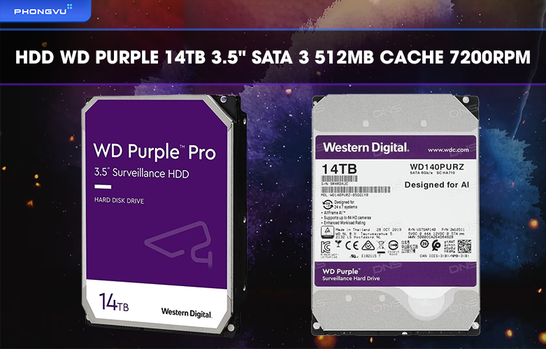 HDD WD Purple 14TB 3.5 inch 7200RPM - WD141PURP |