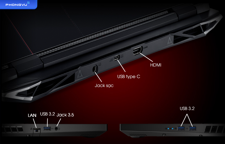 Laptop Acer Nitro 5 AN515-46-R5Z2 - NH.QH3SV.001b | Cổng lưu trữ tiện ích, đa dạng