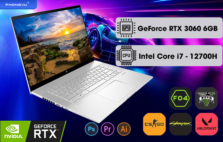 Laptop HP Envy 16 - h0034TX 6K7G0PA | Card đồ họa, hiệu năng