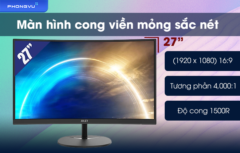 Màn hình LCD MSI 27" Pro MP271C | Màn hình cong