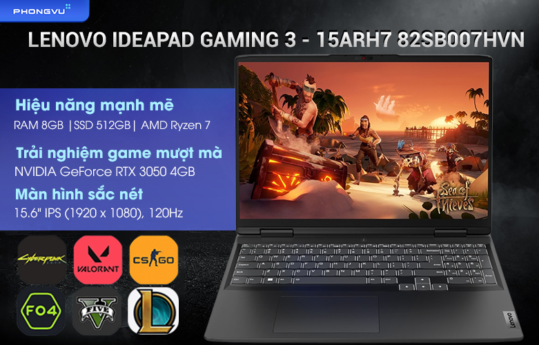 Laptop Lenovo Ideapad Gaming 3 - 15ARH7 - 82SB007HVN