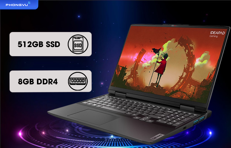 Laptop Lenovo Ideapad Gaming 3 - 15ARH7 - 82SB007HVN | Bộ nhớ lưu trữ