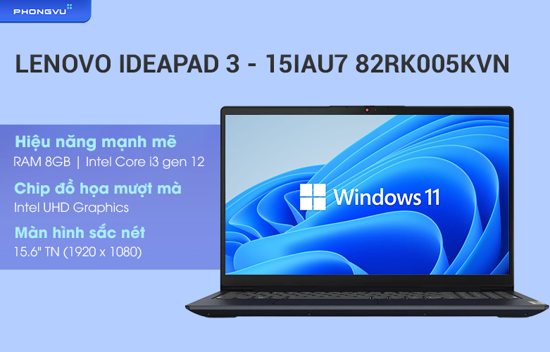 Laptop Lenovo Ideapad 3 - 15IAU7 - 82RK001GVN