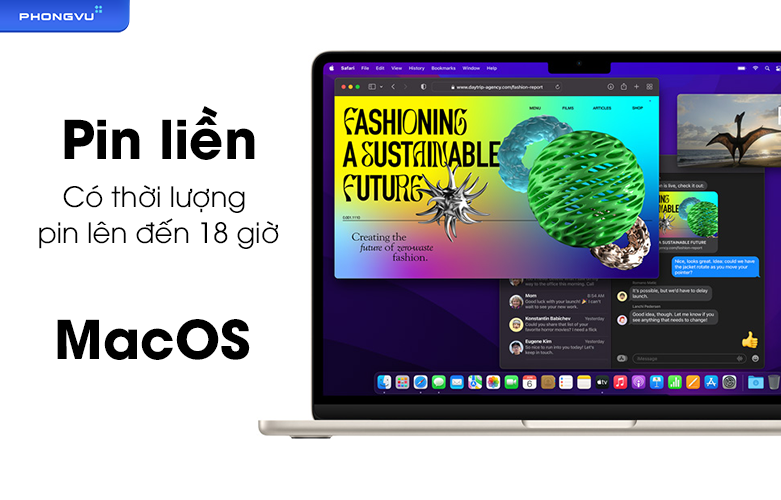 MacBook Air M2 13.6 inch Z15S00092 | Pin liền