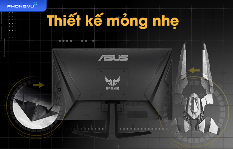Màn hình Asus VG249Q1A | Thiết kế mỏng nhẹ