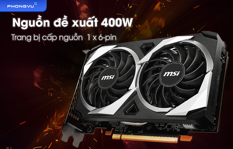 VGA MSI Radeon RX 6500 XT MECH 2X 4G OC | Nguồn đề xuất