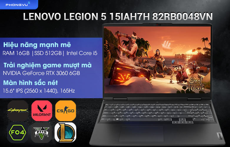 Laptop Lenovo Legion 5 15IAH7H - 82RB0048VN