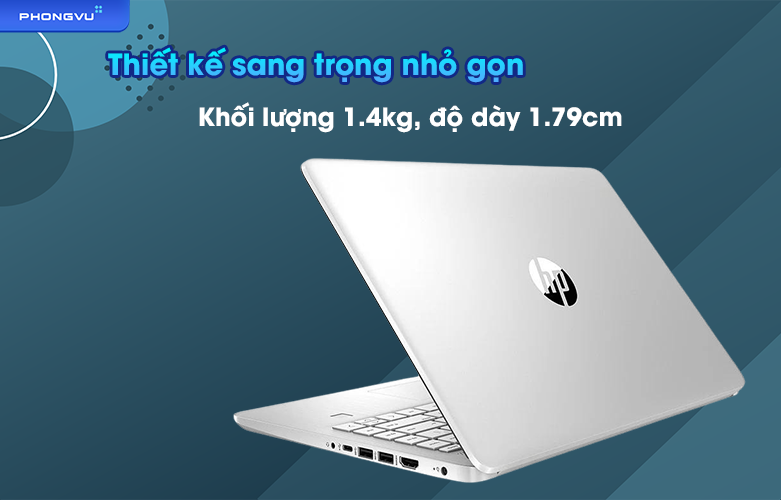 Laptop HP 14s-dq5052TU 6T6R2PA | Thiết kế sang trọng