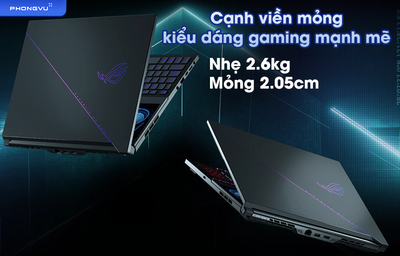 Laptop ASUS ROG Zephyrus Duo GX650RX-LO156W Ngoại hình ấn tượng, kích thước nhỏ gọn 