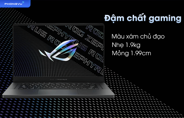 Zephyrus G15 sở hữu thiết kế đậm chất gaming - Màn hình 15.6 inch WQHD cho hiển thị sắc nét