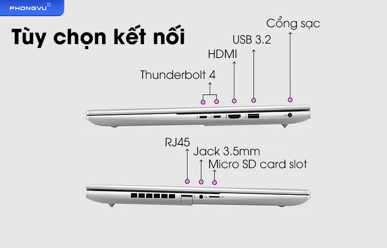 Laptop HP Envy 16-h0033TX 6K7F9PA | Tùy chọn kết nối