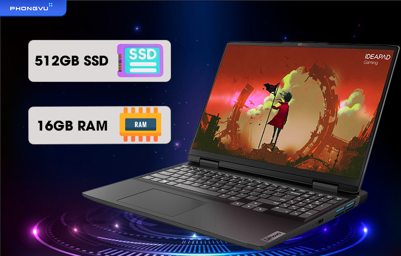 Laptop Lenovo IdeaPad Gaming 3 15ARH7 82SB007MVN | Bộ nhớ